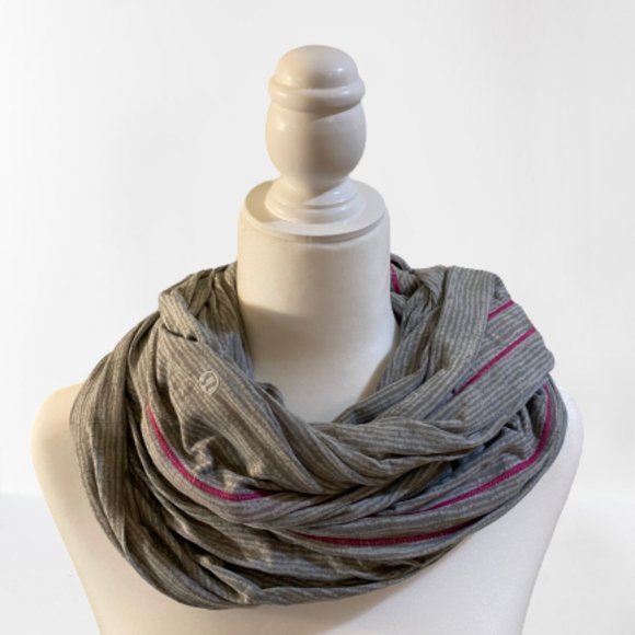 lululemon athletica Accessories - lululemon Gray & Pink "Clarity" Infinity Scarf